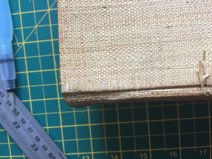 A picture of the finished infill with all the strips stuck down.