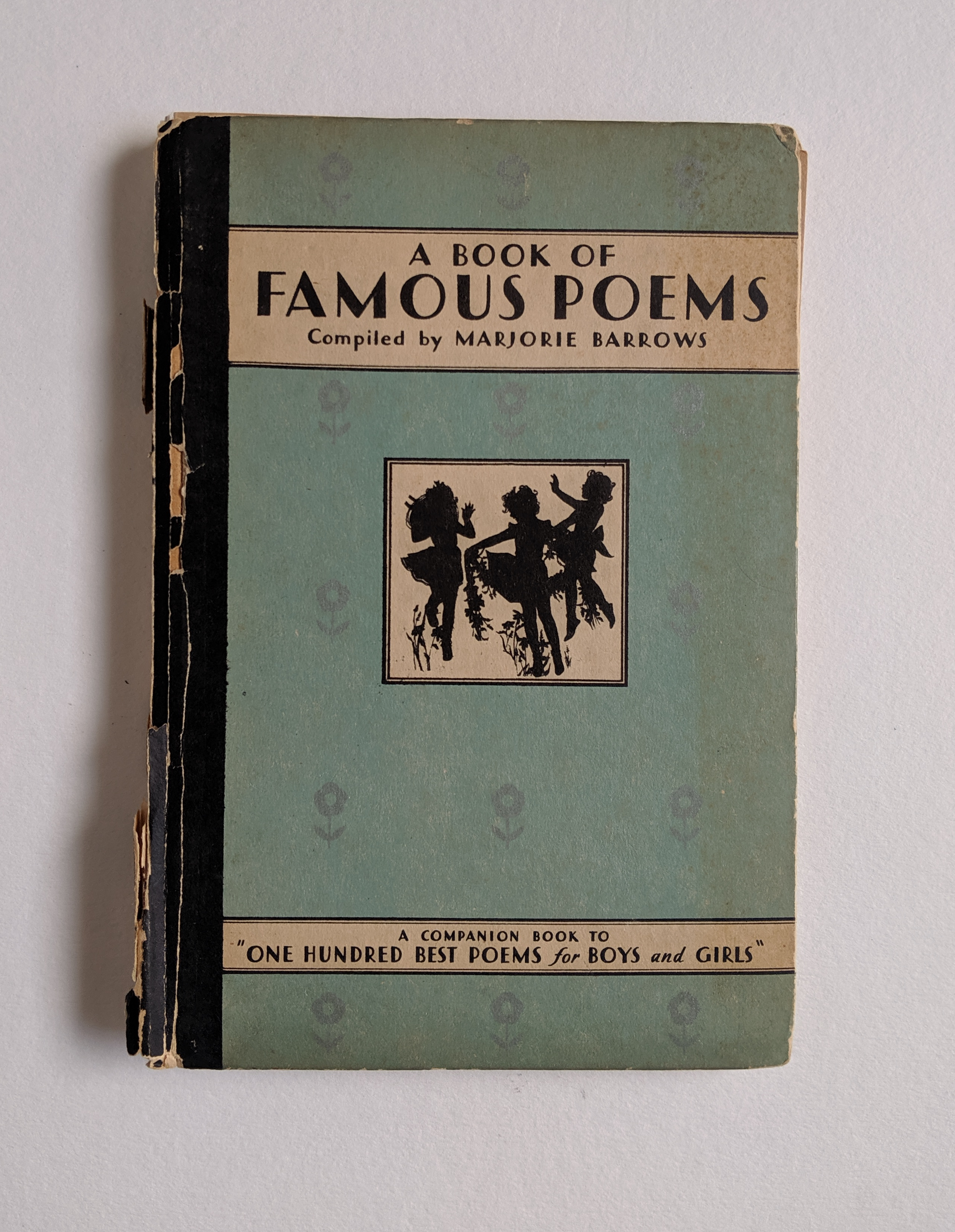 Holly Smith Book and Paper Conservation, Brighton, UK. A Book of Famous Poems - Before Treatment