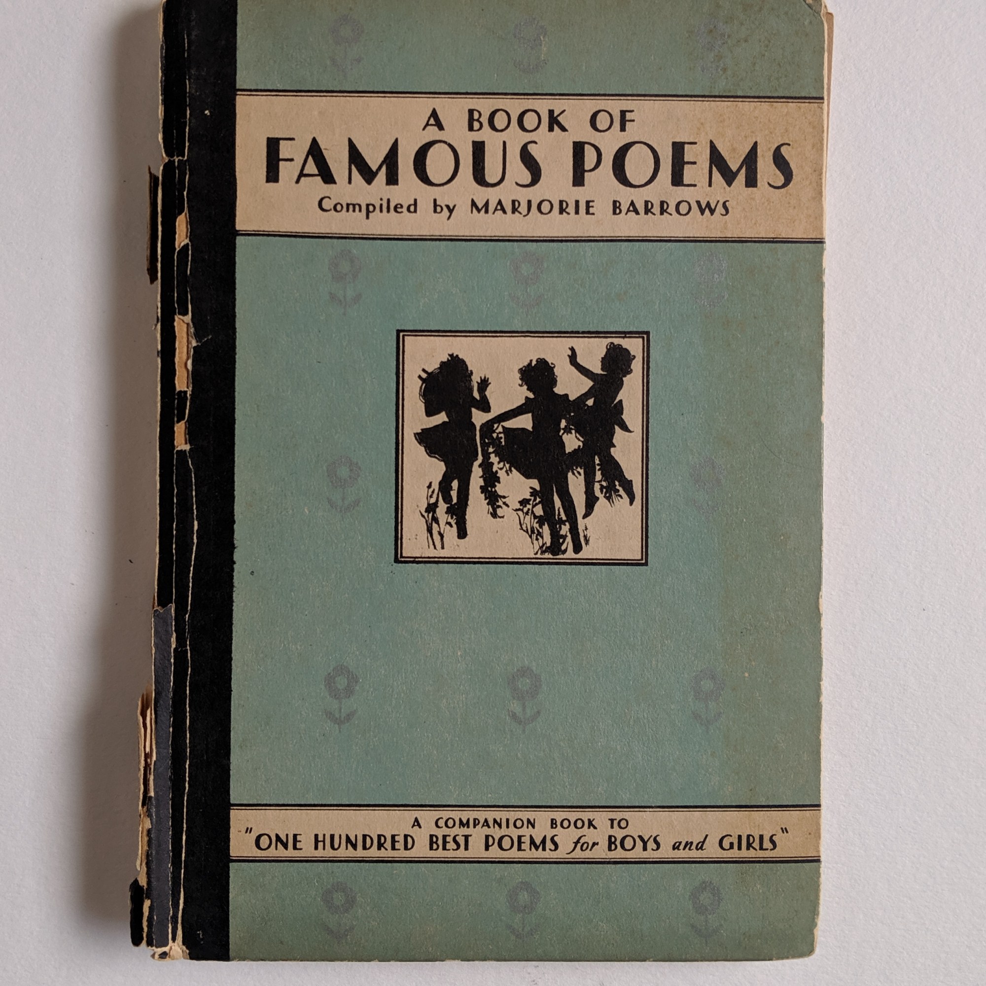 Holly Smith Book and Paper Conservation, Brighton, UK. A Book of Famous Poems - Before Treatment