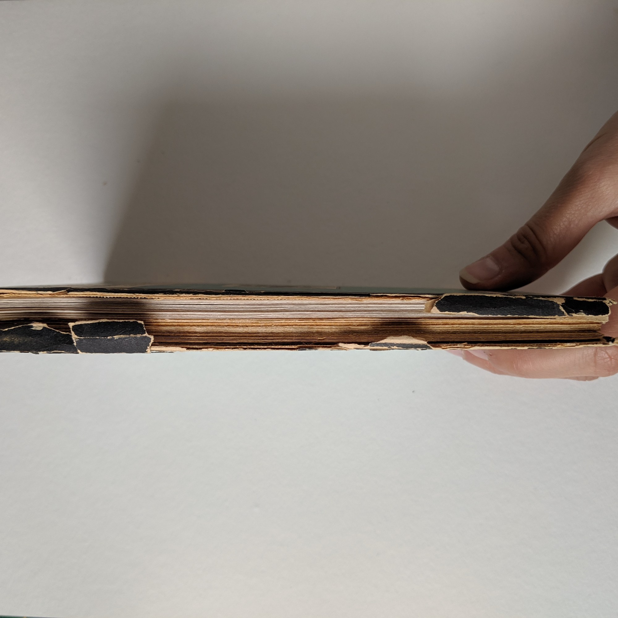 Holly Smith Book and Paper Conservation, Brighton, UK. A Book of Famous Poems - Before Treatment