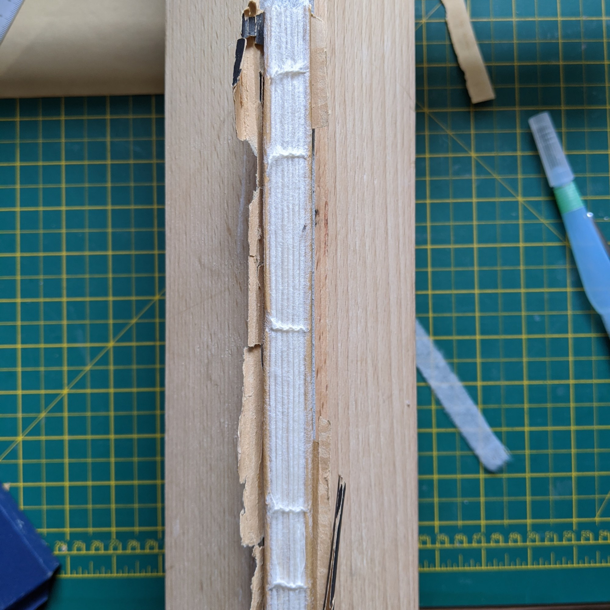 Holly Smith Book and Paper Conservation, Brighton, UK. A Book of Famous Poems - During Treatment