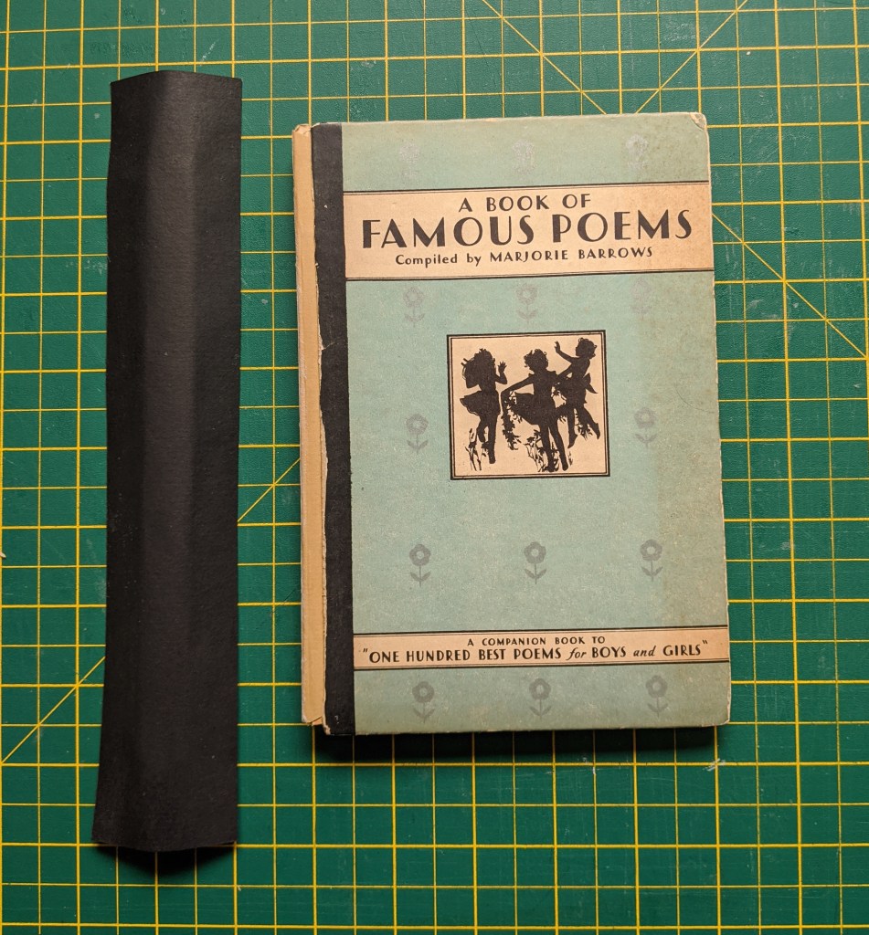 Holly Smith Book and Paper Conservation, Brighton, UK. A Book of Famous Poems - During Treatment